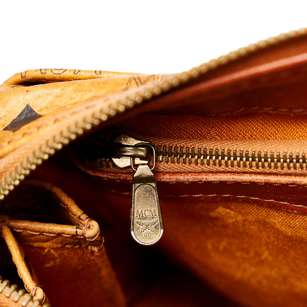 エム シー エム ヴィセトス ハンドバッグ ミニボストン ブラウン PVC レザー レディース MCM 【中古】