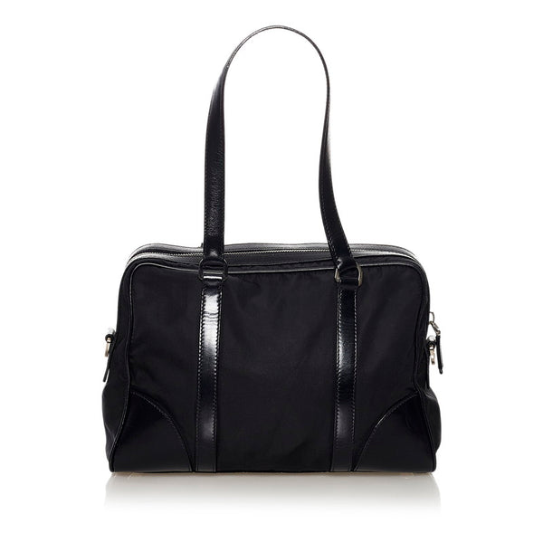 プラダ テスート ハンドバッグ ショルダーバッグ 2WAY ブラック ナイロン レザー レディース PRADA 【中古】