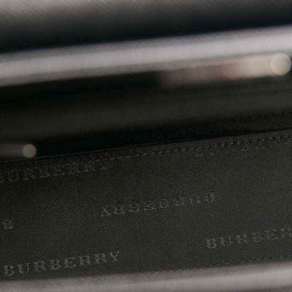 バーバリー ビジネスバッグ ブリーフケース 書類バッグ ブラック レザー メンズ BURBERRY 【中古】