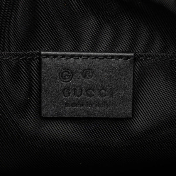グッチ シェリーライン ボディバッグ ウエストバッグ ショルダーバッグ 630919 ブラック キャンバス レザー メンズ GUCCI 【中古】