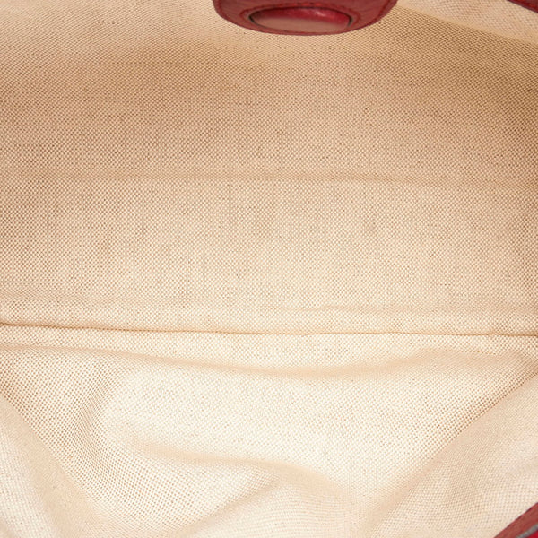 グッチ バンブー ハンドバッグ ショルダーバッグ 2way 323660 レッド レザー レディース GUCCI 【中古】