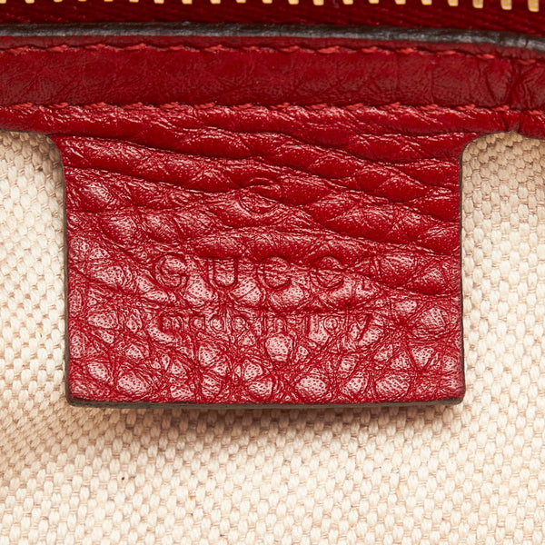 グッチ バンブー ハンドバッグ ショルダーバッグ 2way 323660 レッド レザー レディース GUCCI 【中古】