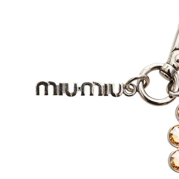 ミュウミュウ シルバー メタル ストーン チャーム レディース MIUMIU 【中古】