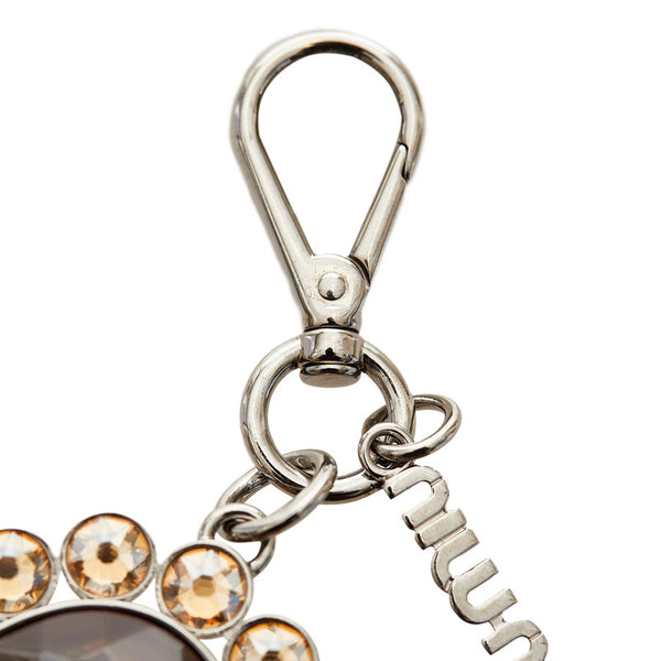 ミュウミュウ シルバー メタル ストーン チャーム レディース MIUMIU 【中古】