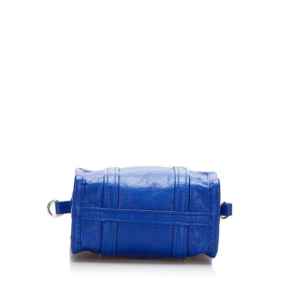 バレンシアガ バザールショッパー XXS ハンドバッグ ショルダーバッグ 2WAY 513988 ブルー レザー レディース BALENCIAGA 【中古】