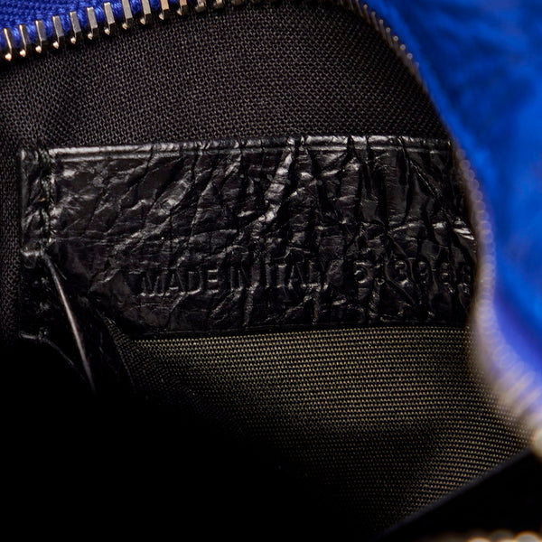 バレンシアガ バザールショッパー XXS ハンドバッグ ショルダーバッグ 2WAY 513988 ブルー レザー レディース BALENCIAGA 【中古】