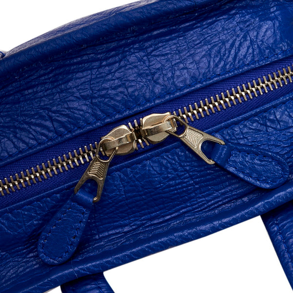 バレンシアガ バザールショッパー XXS ハンドバッグ ショルダーバッグ 2WAY 513988 ブルー レザー レディース BALENCIAGA 【中古】