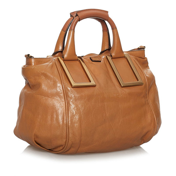 クロエ エテル ハンドバッグ ショルダーバッグ 2WAY ブラウン レザー レディース Chloe 【中古】