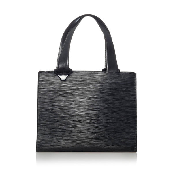 ルイ ヴィトン エピ ジェモ M52452 ブラック PVC レザー トートバッグ レディース LOUIS VUITTON 【中古】