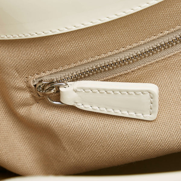 バーバリー ノバチェック ハート柄 ハンドバッグ ベージュ ホワイト PVC レザー レディース BURBERRY 【中古】