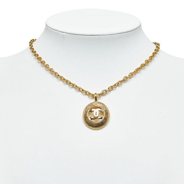 シャネル ヴィンテージ ココマーク ラウンド ネックレス ゴールド メッキ レディース CHANEL 【中古】