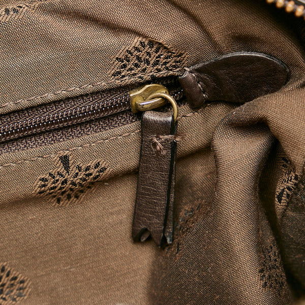 マルベリー ハンドバッグ ダークブラウン レザー レディース MULBERRY 【中古】
