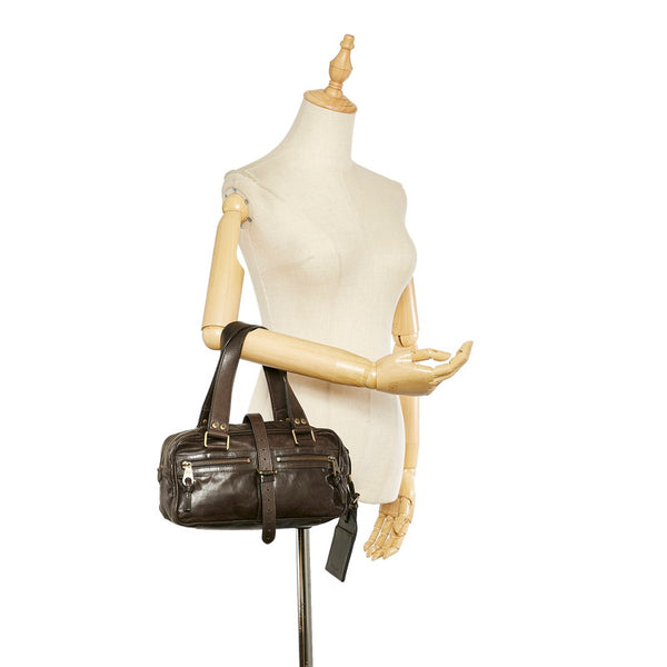 マルベリー ハンドバッグ ダークブラウン レザー レディース MULBERRY 【中古】