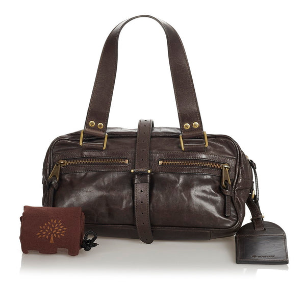 マルベリー ハンドバッグ ダークブラウン レザー レディース MULBERRY 【中古】