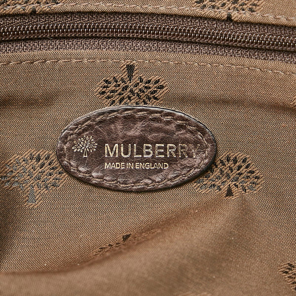 マルベリー ハンドバッグ ダークブラウン レザー レディース MULBERRY 【中古】
