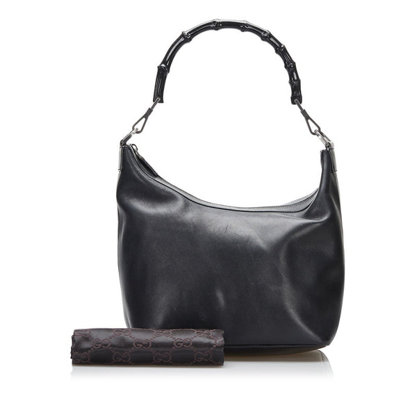 グッチ バンブー ワンショルダーバッグ ハンドバッグ 000 0531 ブラック レザー レディース GUCCI 【中古】