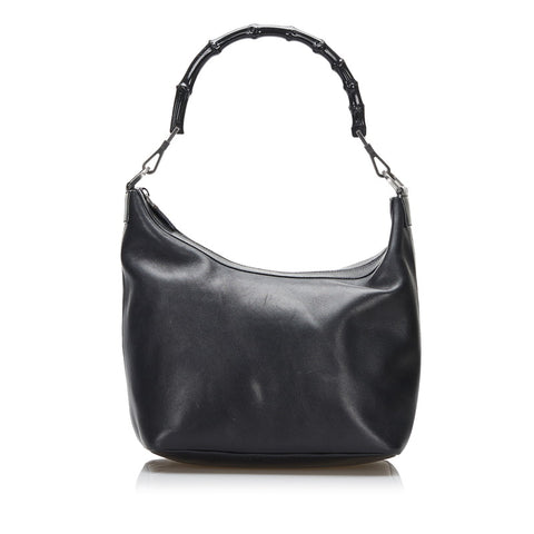 グッチ バンブー ワンショルダーバッグ ハンドバッグ 000 0531 ブラック レザー レディース GUCCI 【中古】