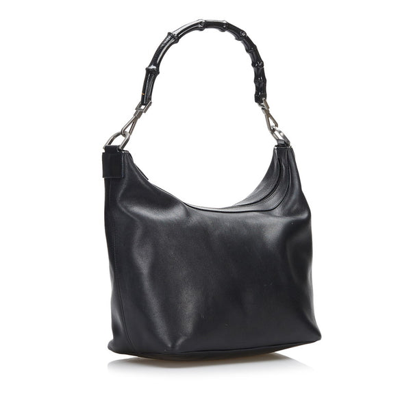 グッチ バンブー ワンショルダーバッグ ハンドバッグ 000 0531 ブラック レザー レディース GUCCI 【中古】