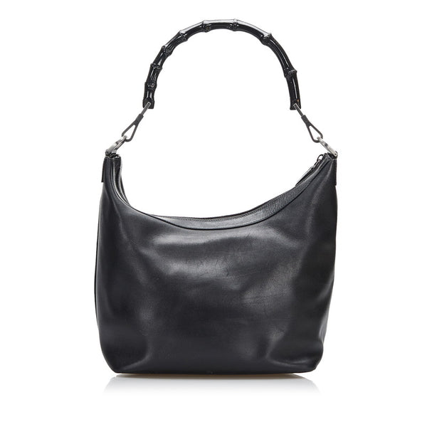 グッチ バンブー ワンショルダーバッグ ハンドバッグ 000 0531 ブラック レザー レディース GUCCI 【中古】