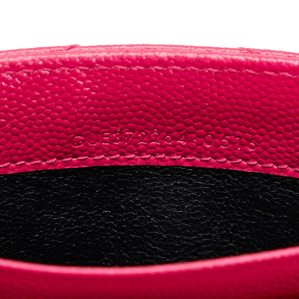 サンローラン モノグラム マテラッセ ラージ ロングウォレット 長財布 ピンク レザー レディース SAINT LAURENT 【中古】