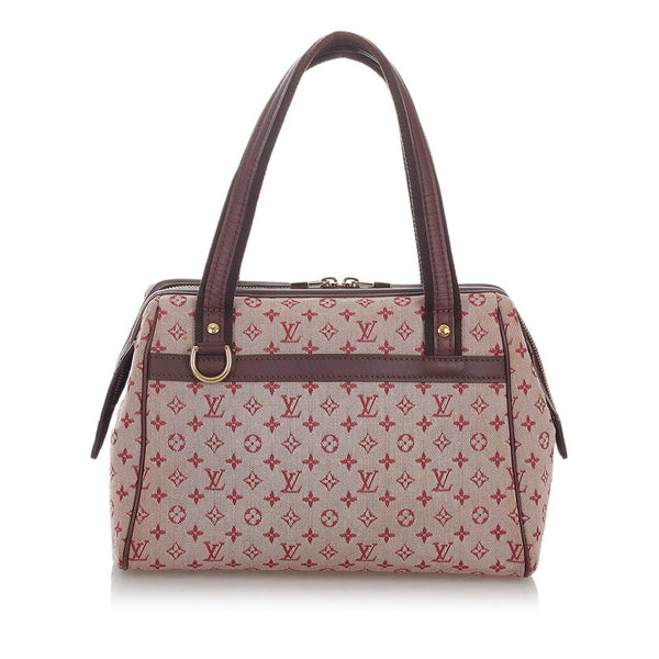 ルイ ヴィトン モノグラム ミニ ジョセフィーヌPM ハンドバッグ M92314 チェリー ピンク キャンバス レザー レディース LOUIS VUITTON 【中古】