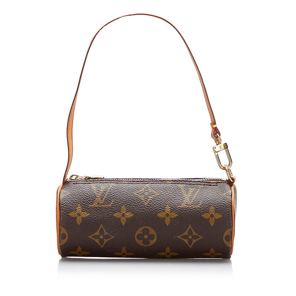 ルイ ヴィトン モノグラム パピヨン 付属 ハンドバッグ アクセサリーポーチ ブラウン PVC レザー レディース LOUIS VUITTON 【中古】