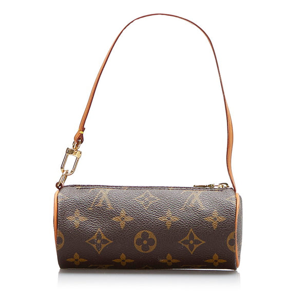 ルイ ヴィトン モノグラム パピヨン 付属 ハンドバッグ アクセサリーポーチ ブラウン PVC レザー レディース LOUIS VUITTON 【中古】