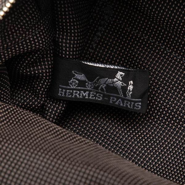 エルメス エールライン アドMM リュックサック バックパック グレー ブラック キャンバス レディース HERMES 【中古】