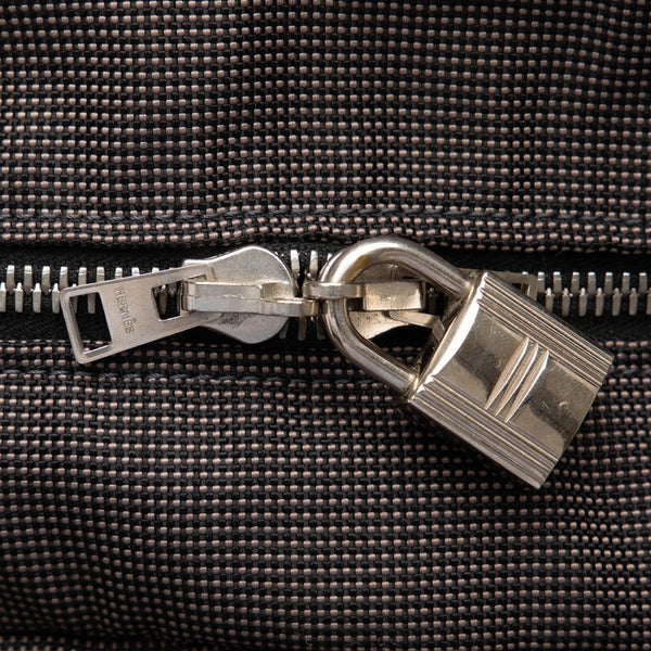 エルメス エールライン アドMM リュックサック バックパック グレー ブラック キャンバス レディース HERMES 【中古】