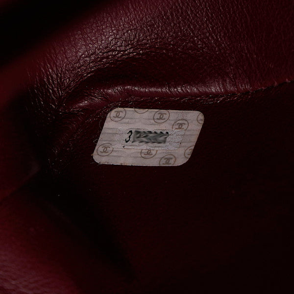 シャネル デカマトラッセ33 ココマーク シングルフラップ チェーン ショルダーバッグ ブラック ラムスキン レディース CHANEL 【中古】