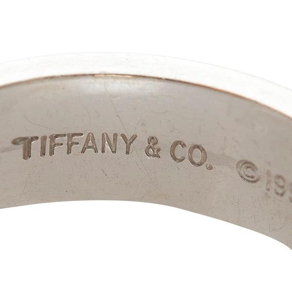 ティファニー K18WG ホワイトゴールド アトラス 3Pダイヤ リング 指輪 レディース TIFFANY&Co. 14号 【中古】