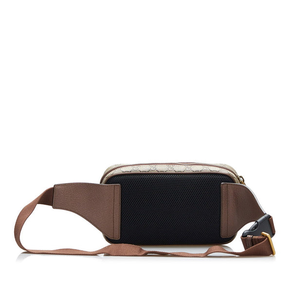 グッチ GGスプリーム シェリーライン オフディアGG ダブルG ボディバッグ ウエストバッグ ショルダーバッグ 574796 ベージュ PVC レザー レディース GUCCI 【中古】