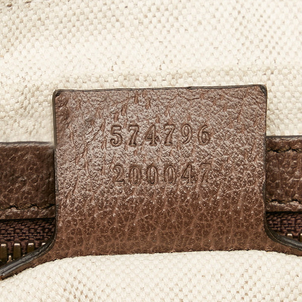 グッチ GGスプリーム シェリーライン オフディアGG ダブルG ボディバッグ ウエストバッグ ショルダーバッグ 574796 ベージュ PVC レザー レディース GUCCI 【中古】