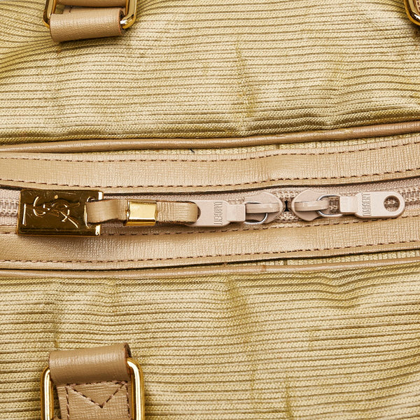 サンローラン ミニボストン ベージュ PVC レザー レディース SAINT LAURENT 【中古】