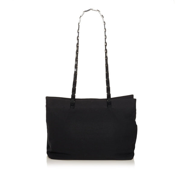 サルヴァトーレフェラガモ チェーン ショルダーバッグ AU-21 8803 ブラック ナイロン レディース Salvatore Ferragamo 【中古】