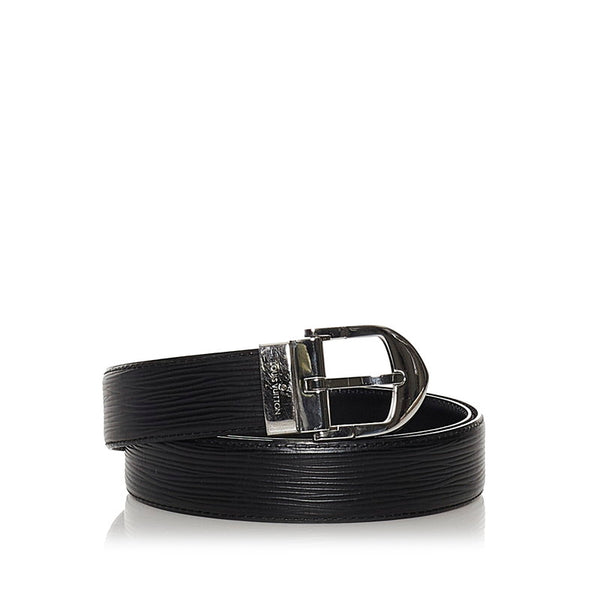 ルイ ヴィトン エピ サンチュール クラシック M6833V ブラック レザー ベルト メンズ LOUIS VUITTON 【中古】