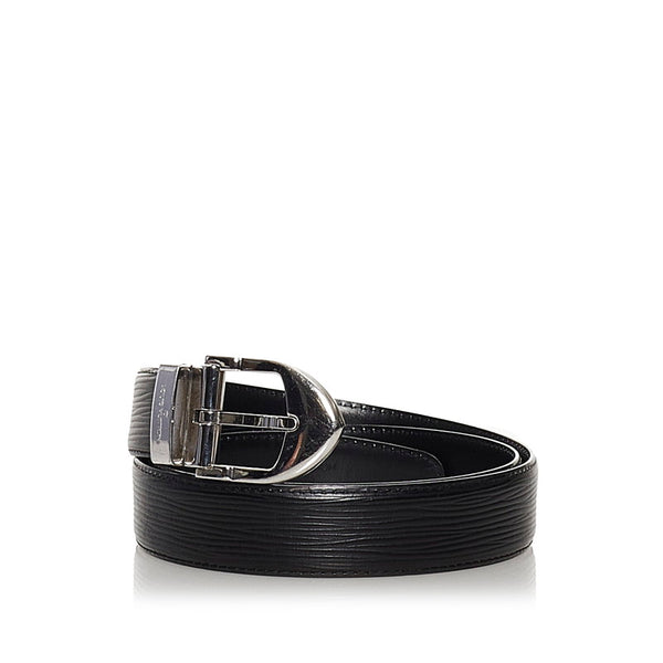 ルイ ヴィトン エピ サンチュール クラシック M6833V ブラック レザー ベルト メンズ LOUIS VUITTON 【中古】