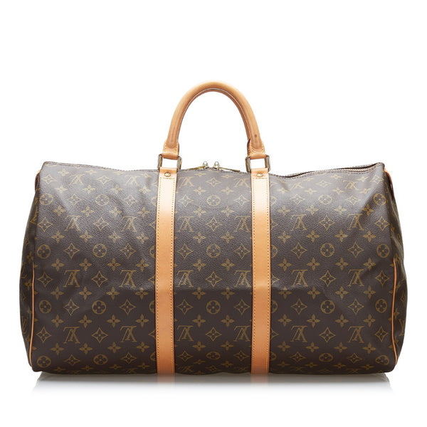 ルイ ヴィトン モノグラム キーポル50 ボストンバッグ M41426 ブラウン PVC レザー レディース LOUIS VUITTON 【中古】