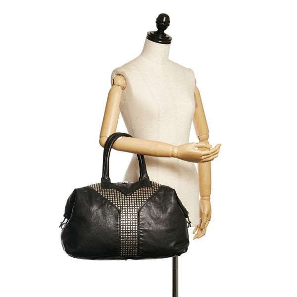 サンローラン イージーロック スタッズ ハンドバッグ 225437 ブラック レザー レディース SAINT LAURENT 【中古】