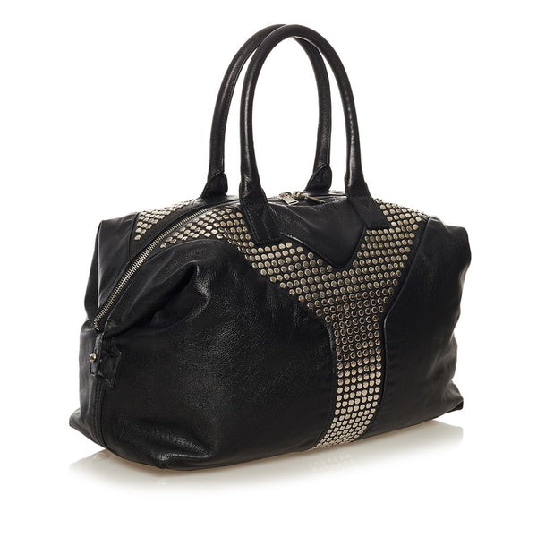 サンローラン イージーロック スタッズ ハンドバッグ 225437 ブラック レザー レディース SAINT LAURENT 【中古】