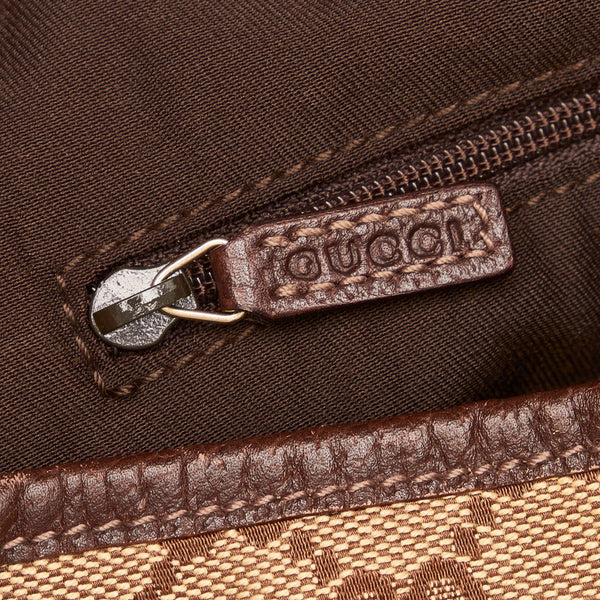 グッチ GGキャンバス ハンドバッグ 130736 ベージュ キャンバス レザー レディース GUCCI 【中古】