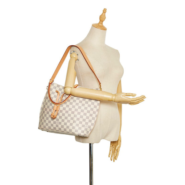 ルイ ヴィトン ダミエ アズール ジロラッタ ハンドバッグ ショルダーバッグ2WAY N41579 ホワイト PVC レザー レディース LOUIS VUITTON 【中古】