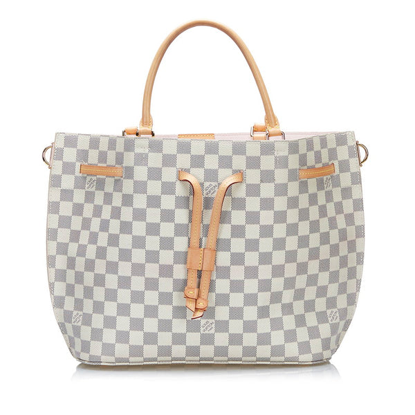 ルイ ヴィトン ダミエ アズール ジロラッタ ハンドバッグ ショルダーバッグ2WAY N41579 ホワイト PVC レザー レディース LOUIS VUITTON 【中古】