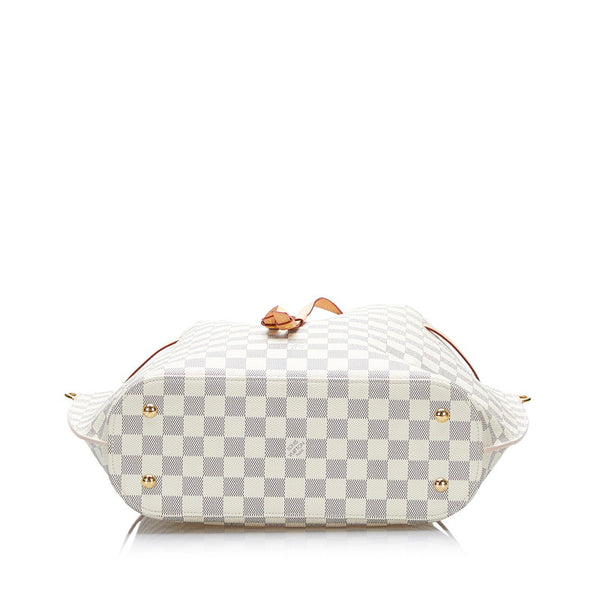 ルイ ヴィトン ダミエ アズール ジロラッタ ハンドバッグ ショルダーバッグ2WAY N41579 ホワイト PVC レザー レディース LOUIS VUITTON 【中古】