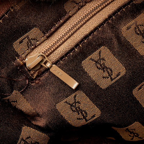 サンローラン クロコ型押し ハンドバッグ トートバッグ ブラウン レザー レディース SAINT LAURENT 【中古】