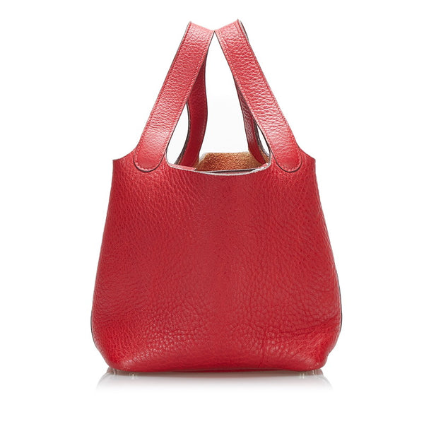エルメス ピコタン PM ハンドバッグ レッド トリヨンクレマンス レディース HERMES 【中古】