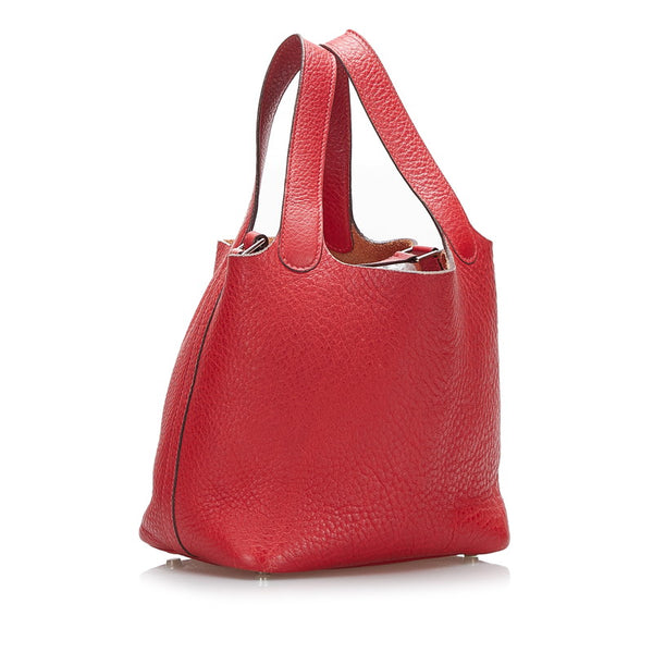 エルメス ピコタン PM ハンドバッグ レッド トリヨンクレマンス レディース HERMES 【中古】