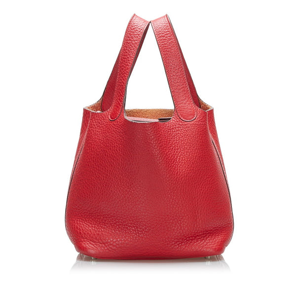 エルメス ピコタン PM ハンドバッグ レッド トリヨンクレマンス レディース HERMES 【中古】