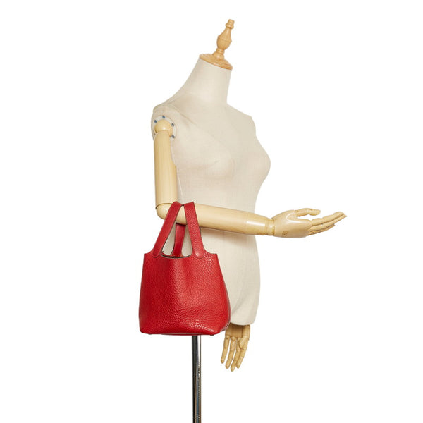 エルメス ピコタン PM ハンドバッグ レッド トリヨンクレマンス レディース HERMES 【中古】