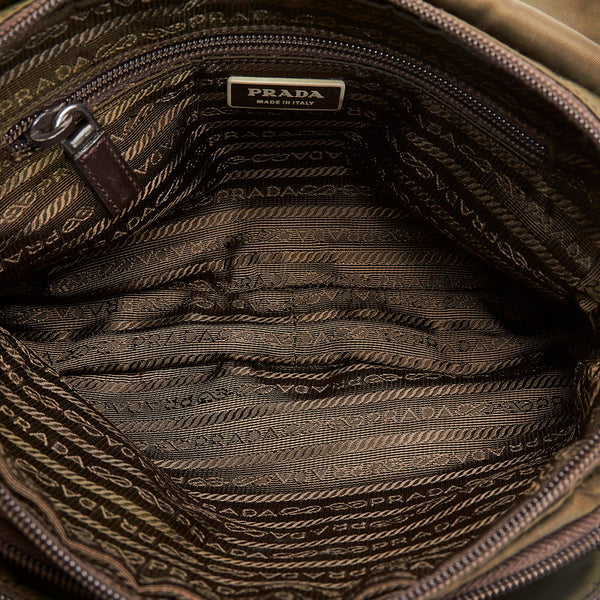 プラダ 斜め掛け ショルダーバッグ  カーキ ナイロン レディース PRADA 【中古】